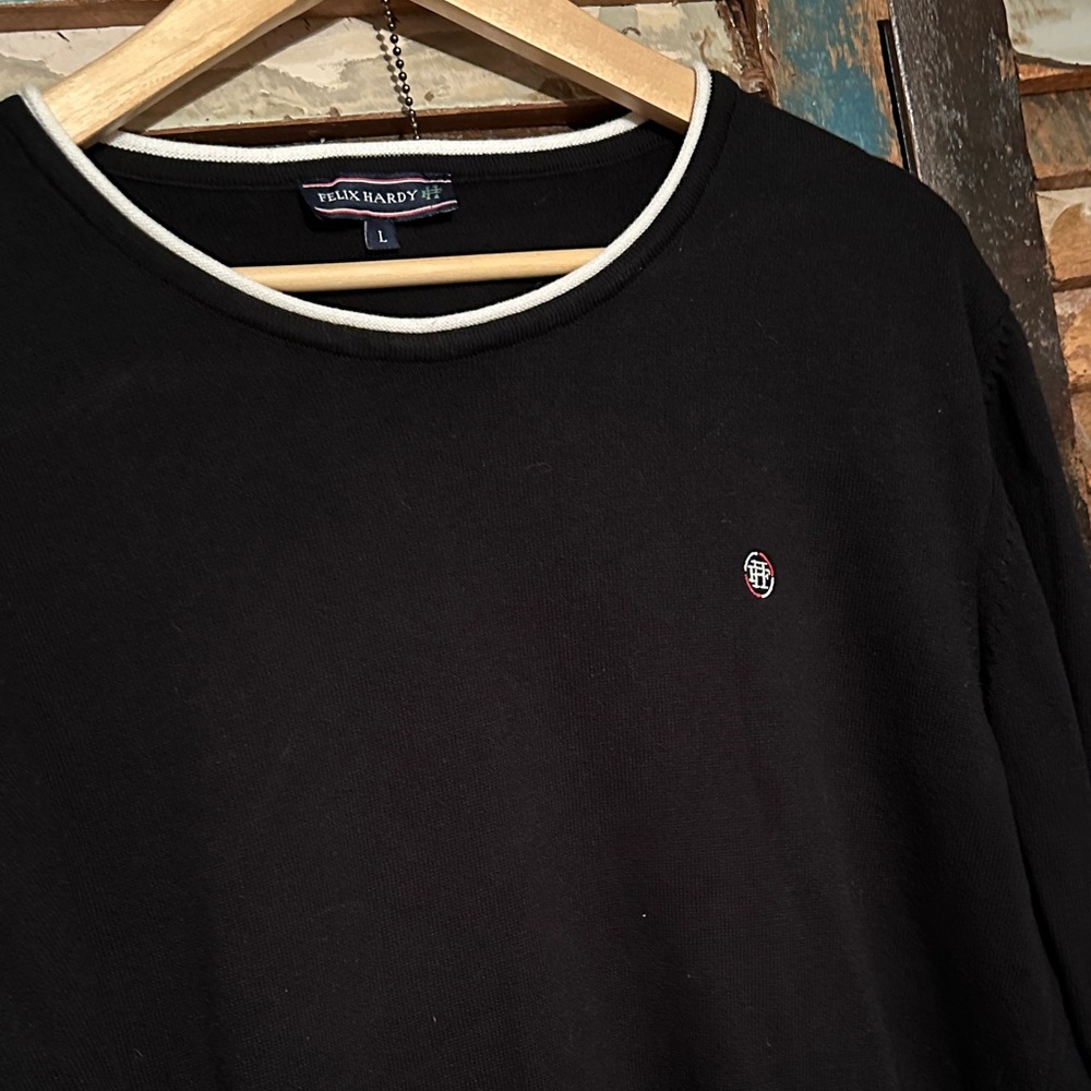 🚨Blue with red & white trim Crewneck Sweater by Felix Hardy